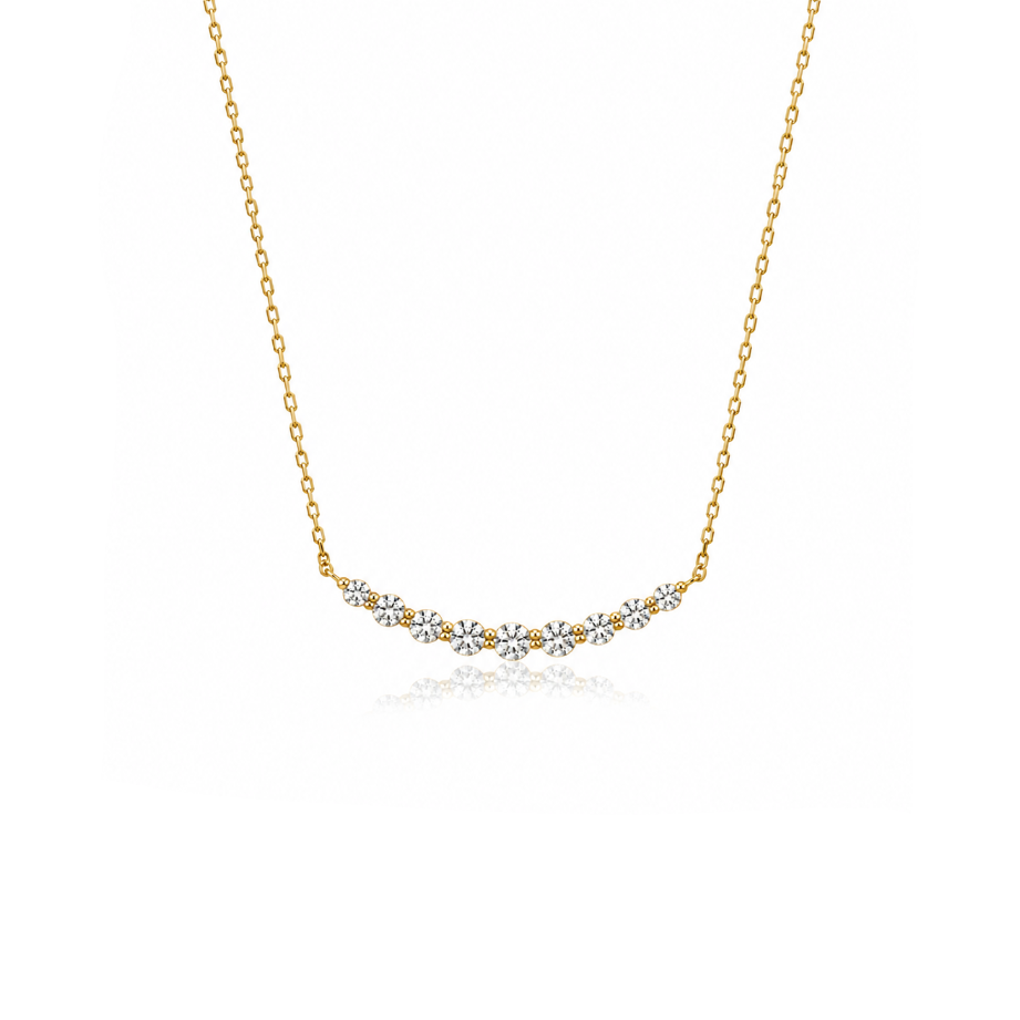 Curved Diamond Necklace