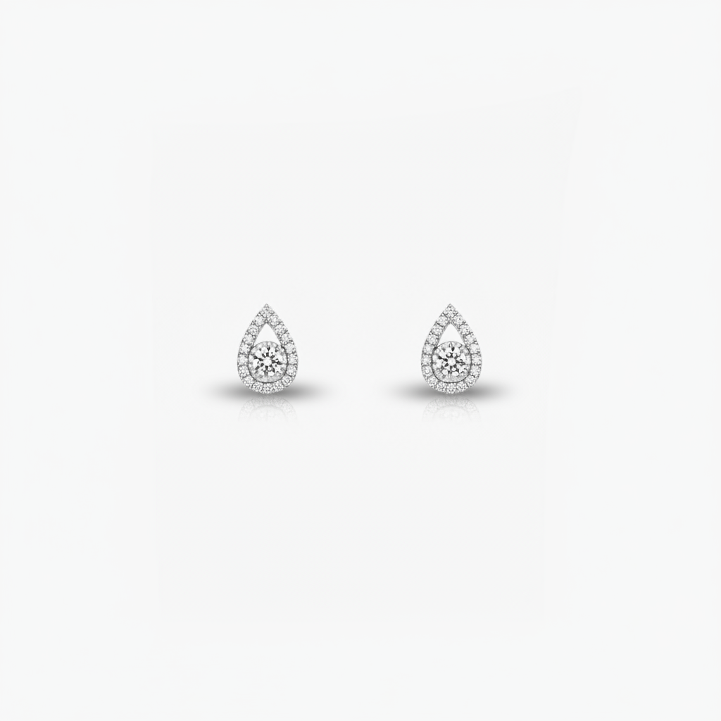 Pear Diamond Stud Earrings