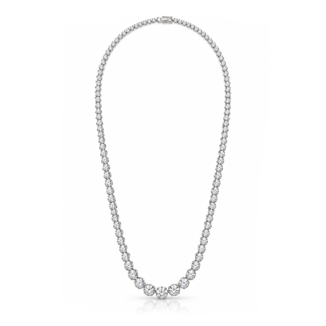 7 Ct Graded Tennis Necklace