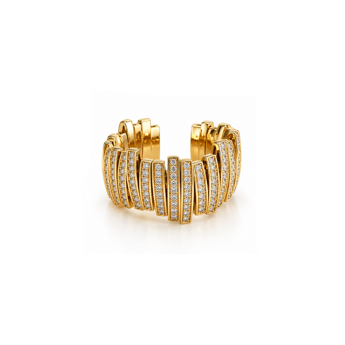 Diamond Ribbed Ring