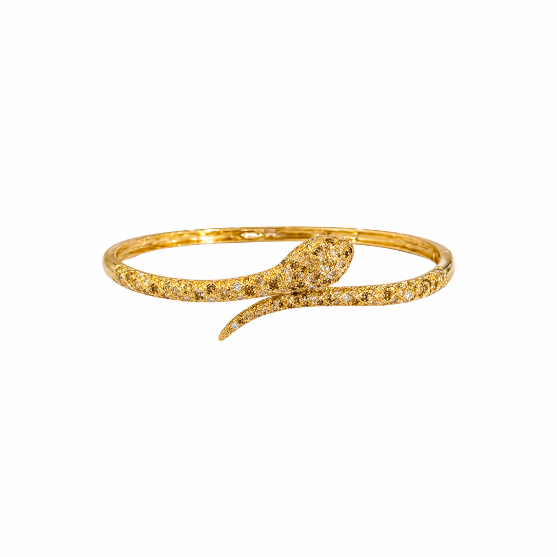 Diamond Serpent Wrap Bangle