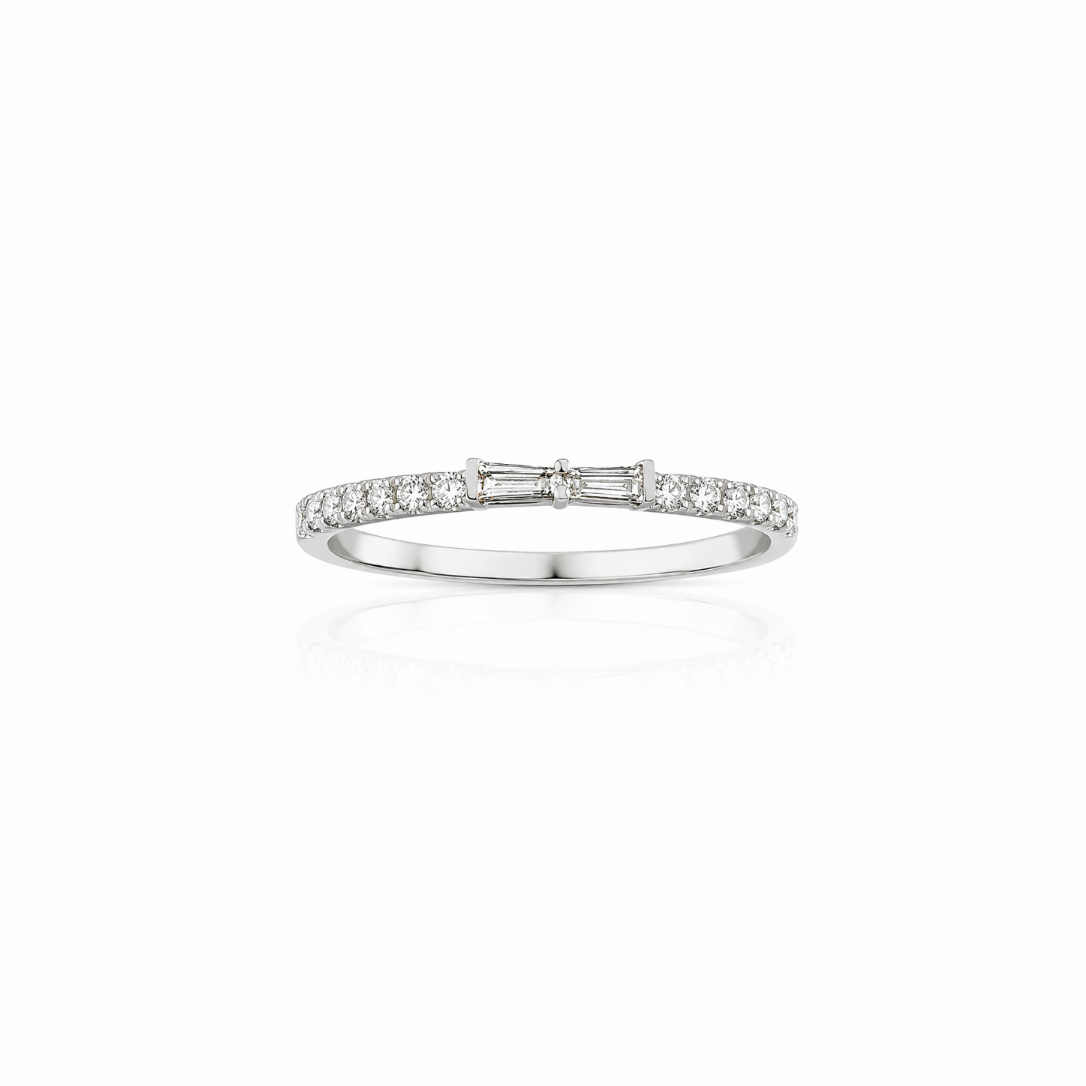 Duo Baguette Thin Ring