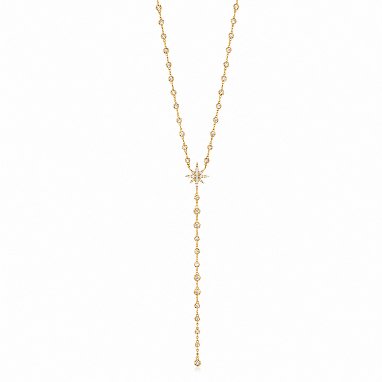 Diamond Starbust Lariat Necklace