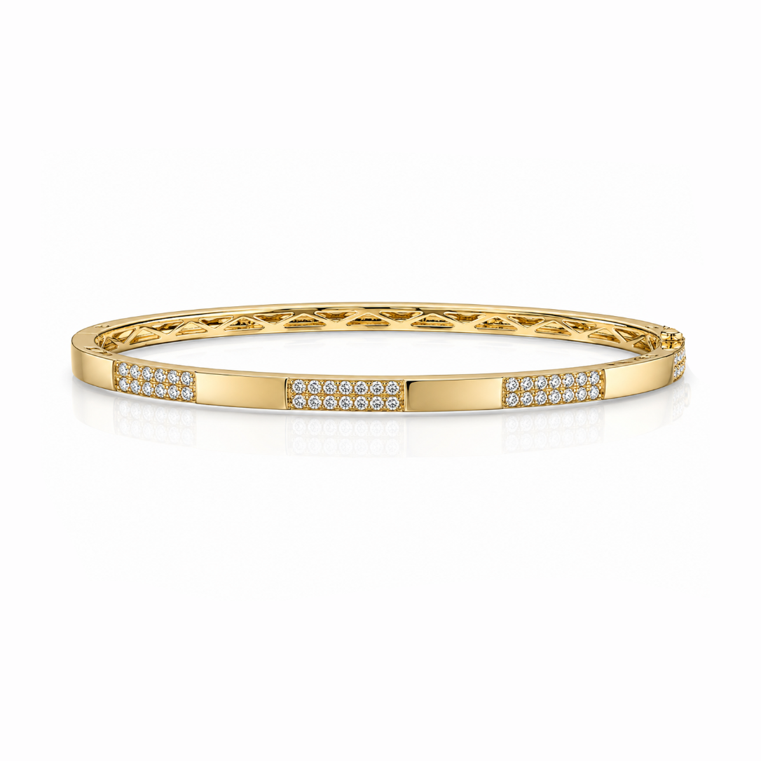 Diamond Block Bangle