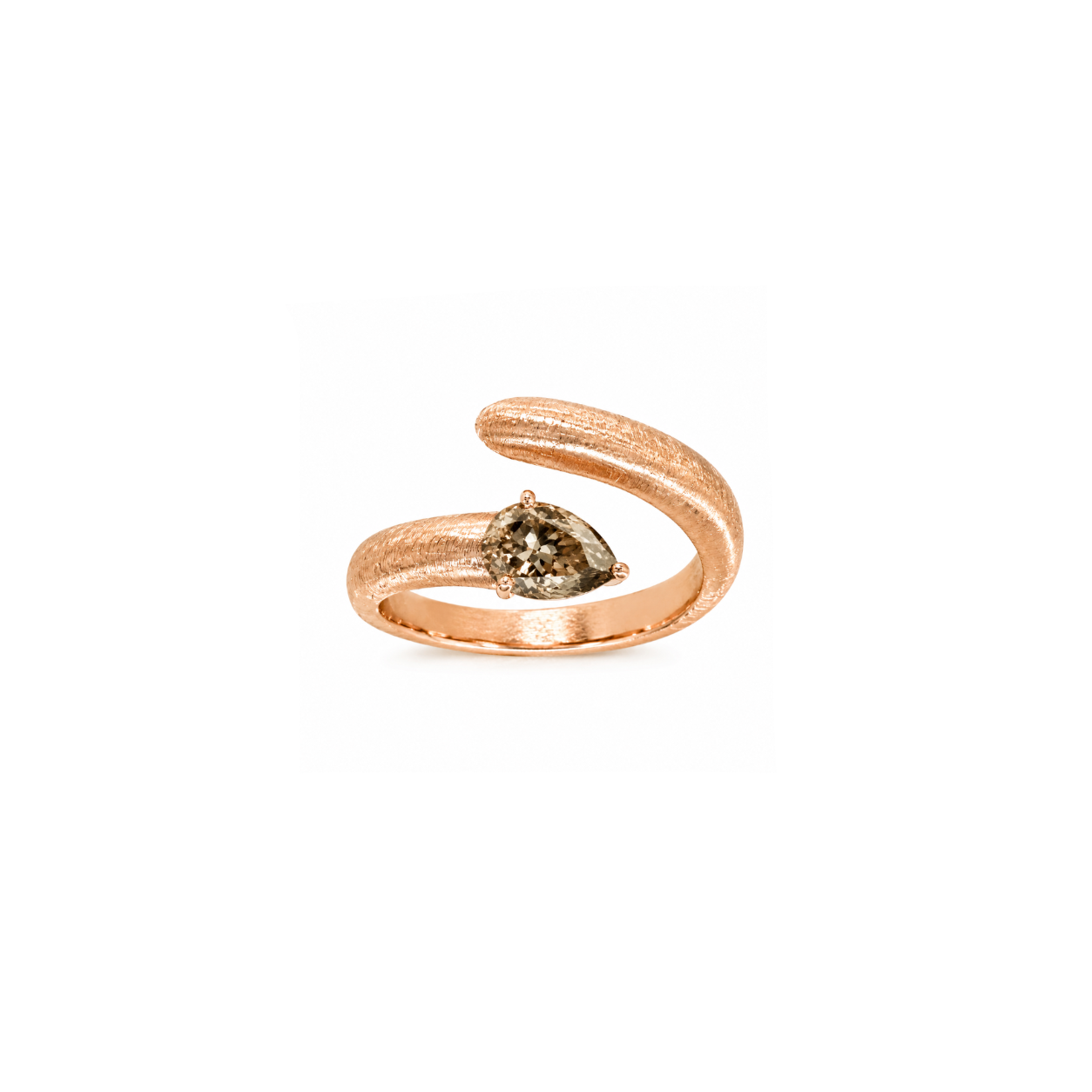 Pear Coil Pinky Ring