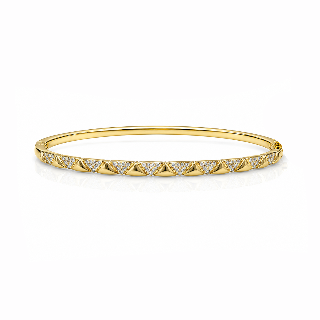 Pyramid Diamond Bangle