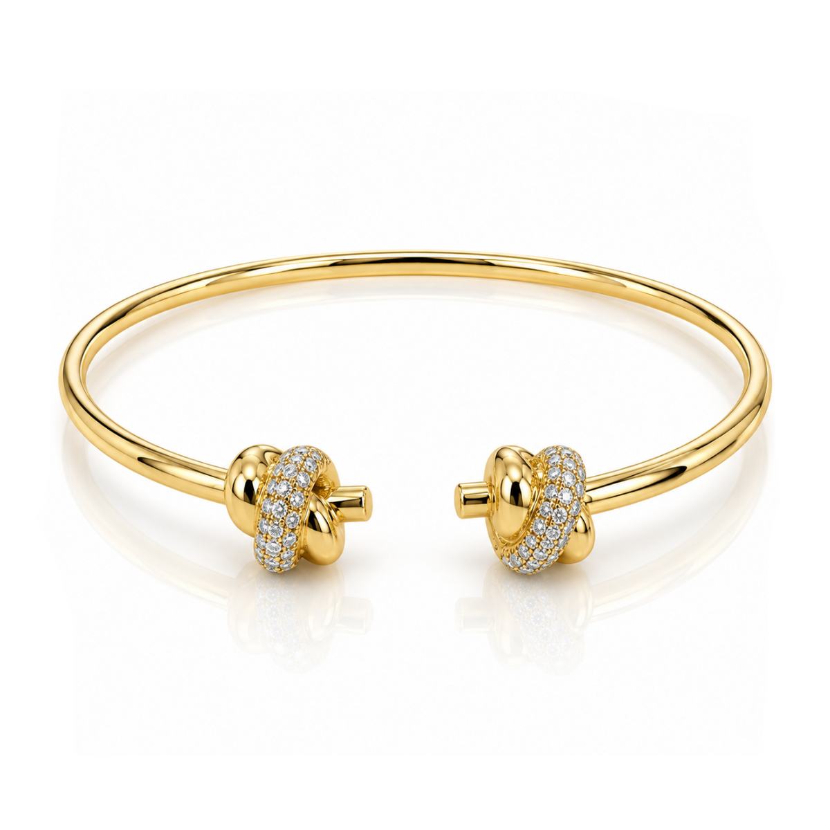 Knot Diamond Bangle