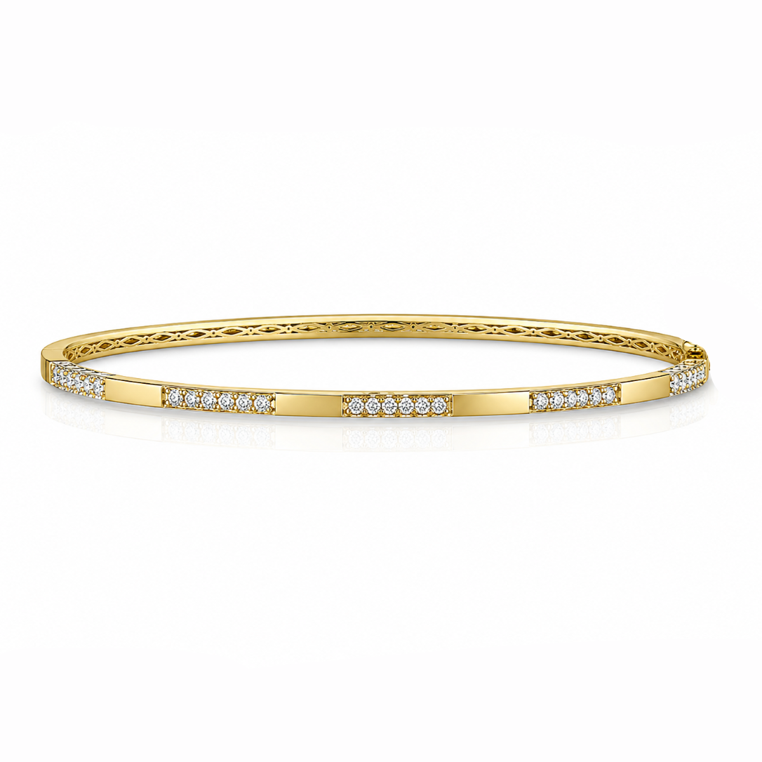 Linear Diamond Bar Bangle