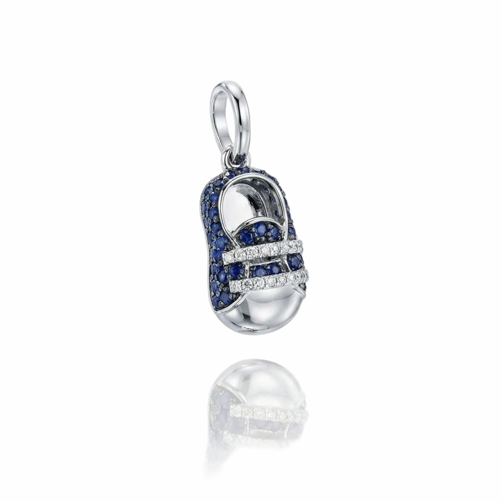 Blue Sapphire and Diamond Baby Boy Sneaker