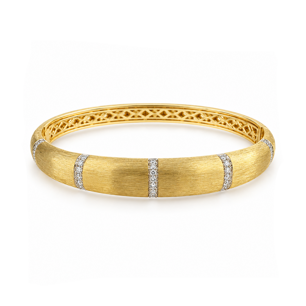 Brushed Diamond Bangle