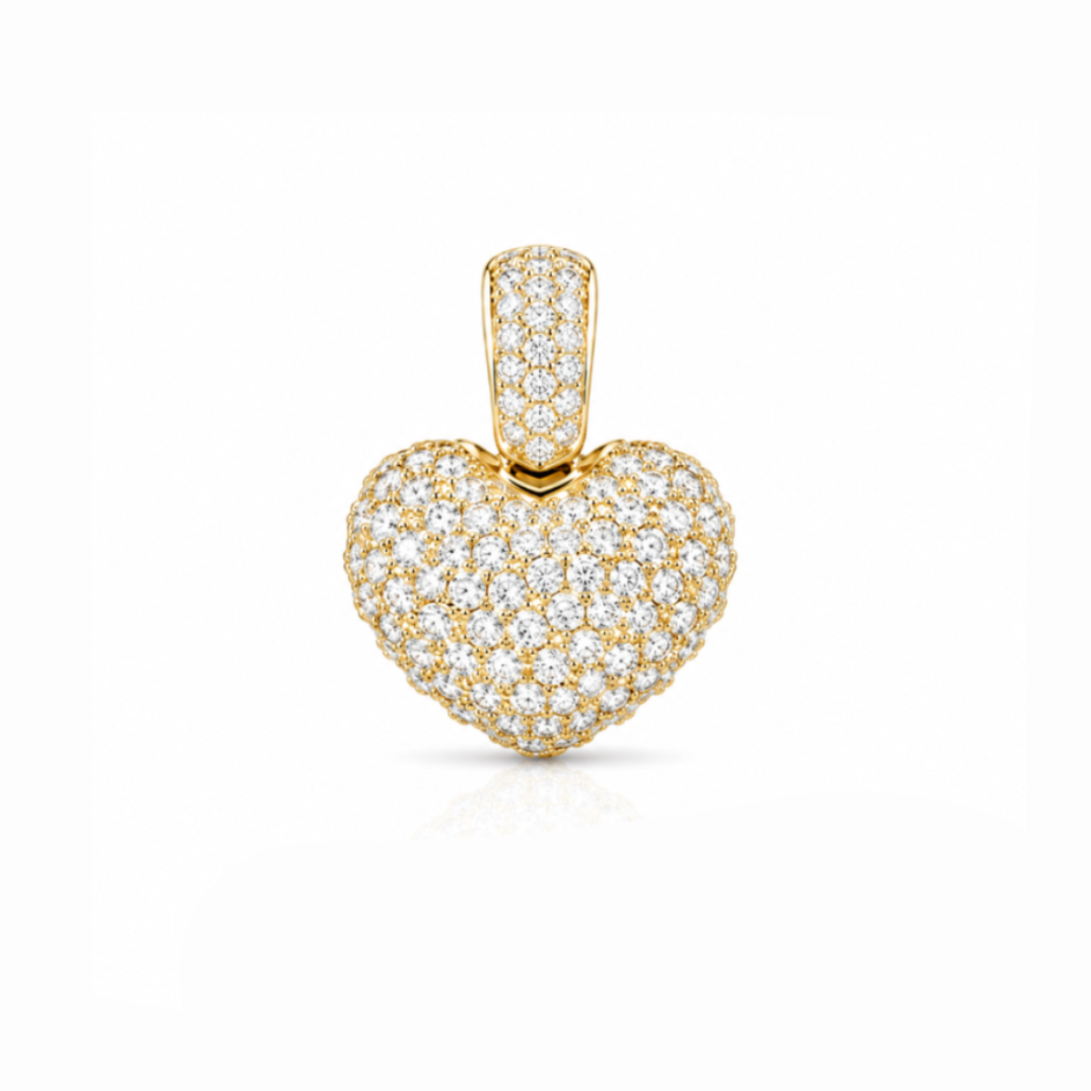 Full Pavé Mini Diamond Heart Pendant