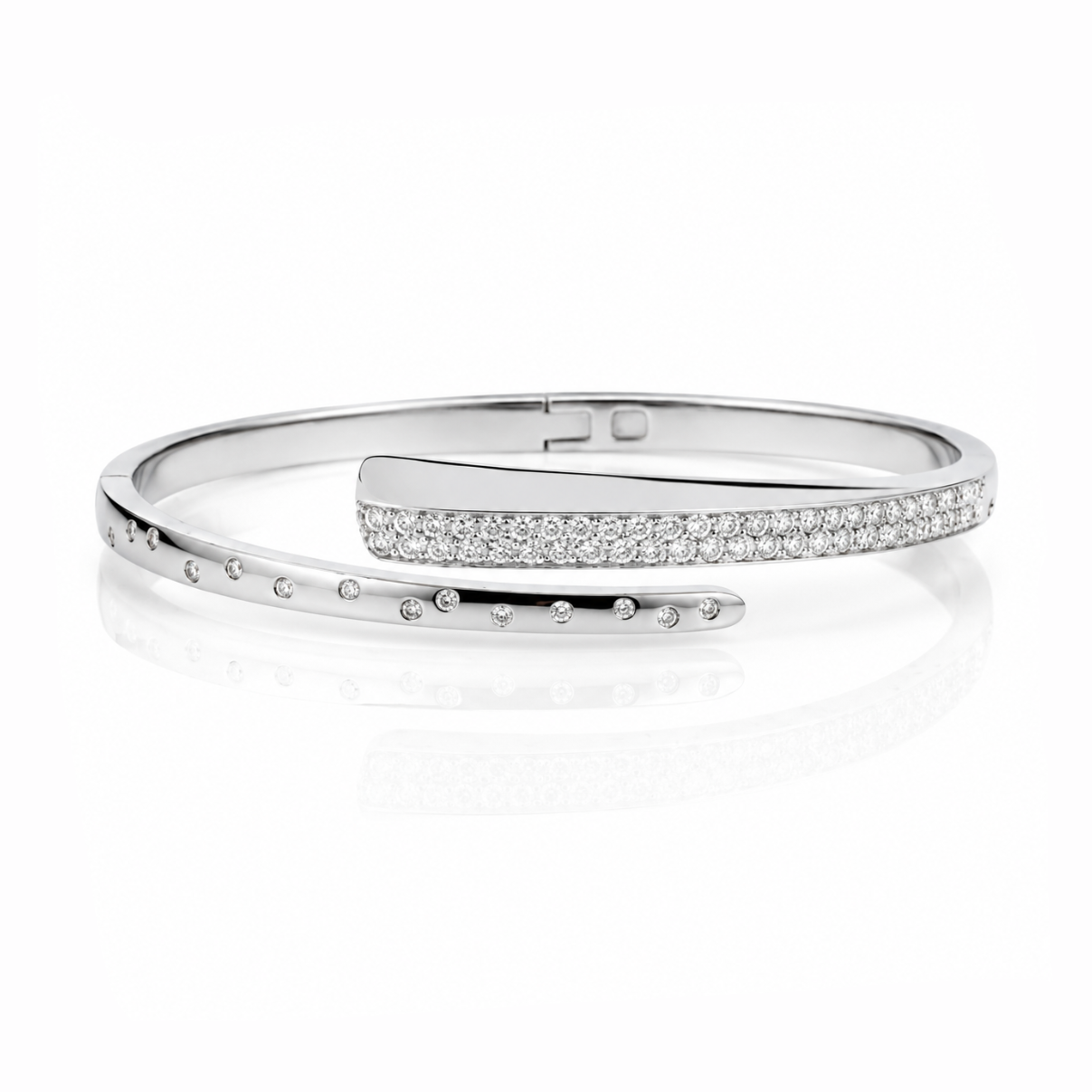 Pave Scattered Coil Bangle