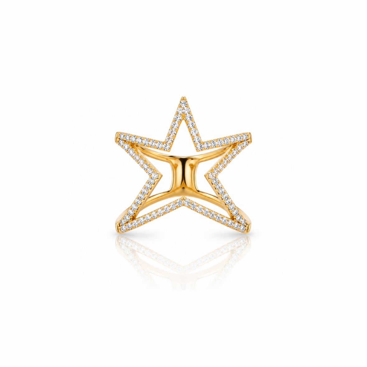 Open Star Diamond Ring