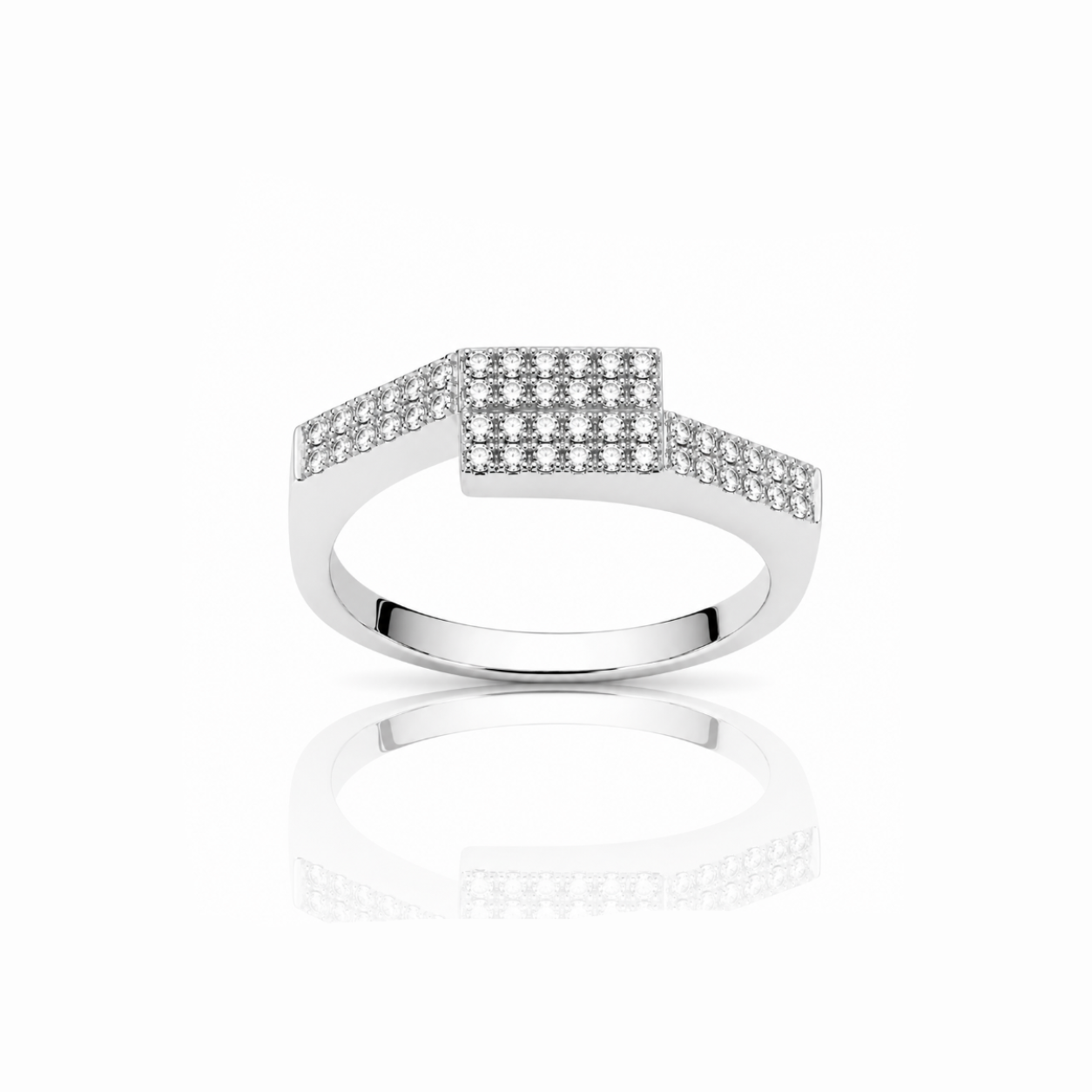 Geometric Diamond Wrap Ring