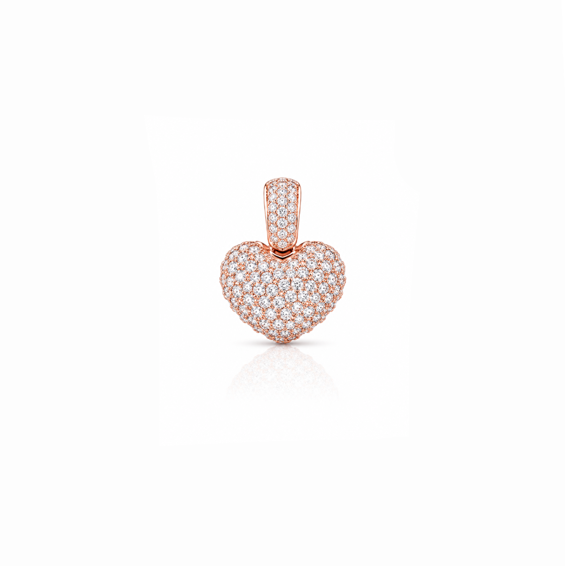 Full Pavé Diamond Heart Pendant