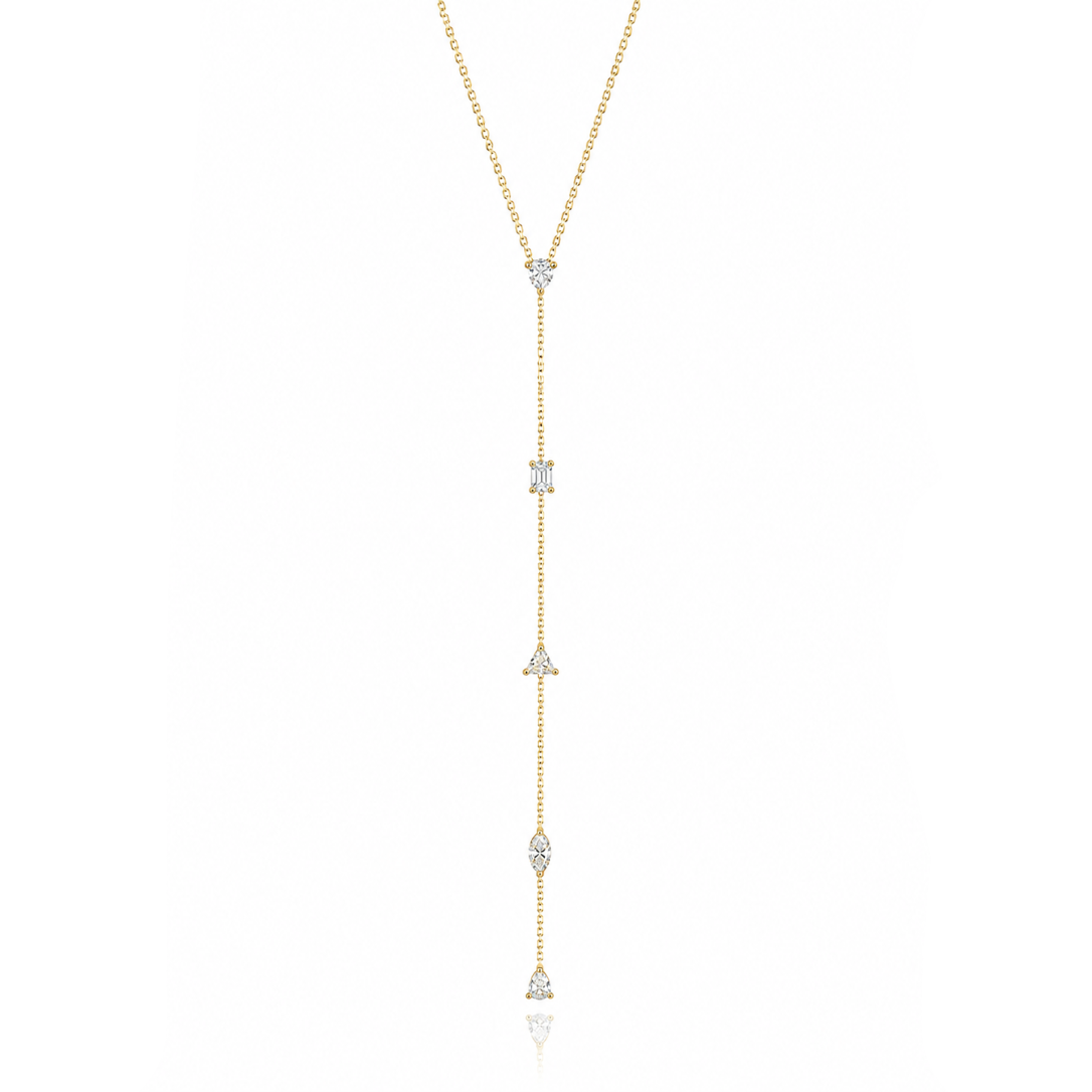 Multishape Diamond Dainty Lariat