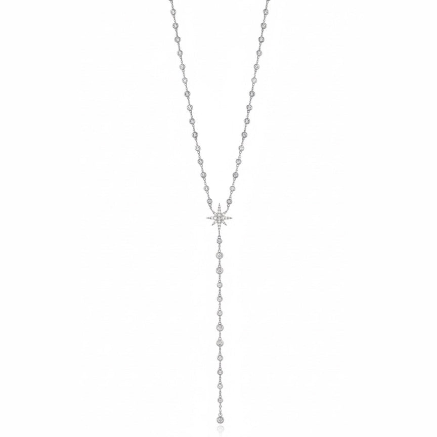 Diamond Starbust Lariat Necklace