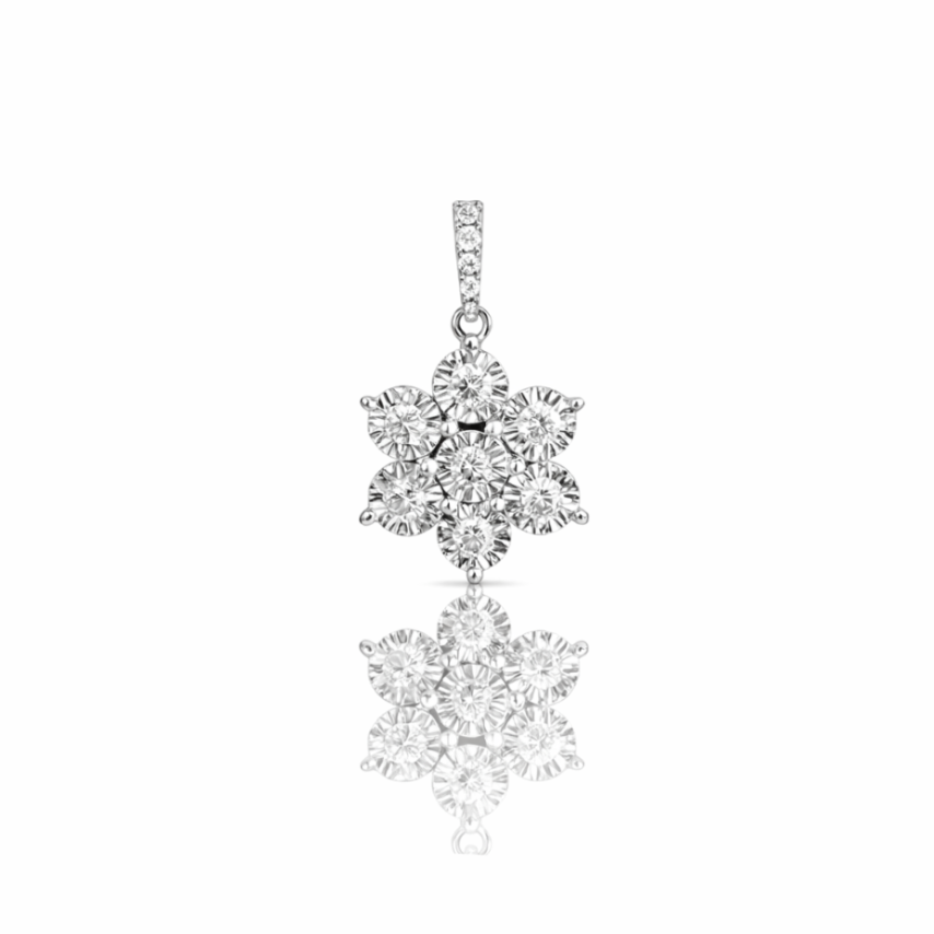Diamond Sunflower Pendant