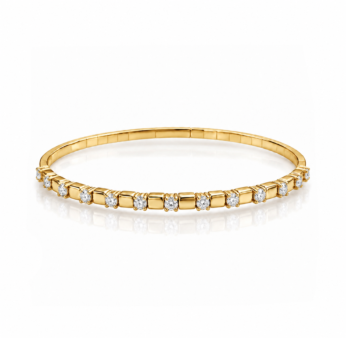 Round Diamond Bangle