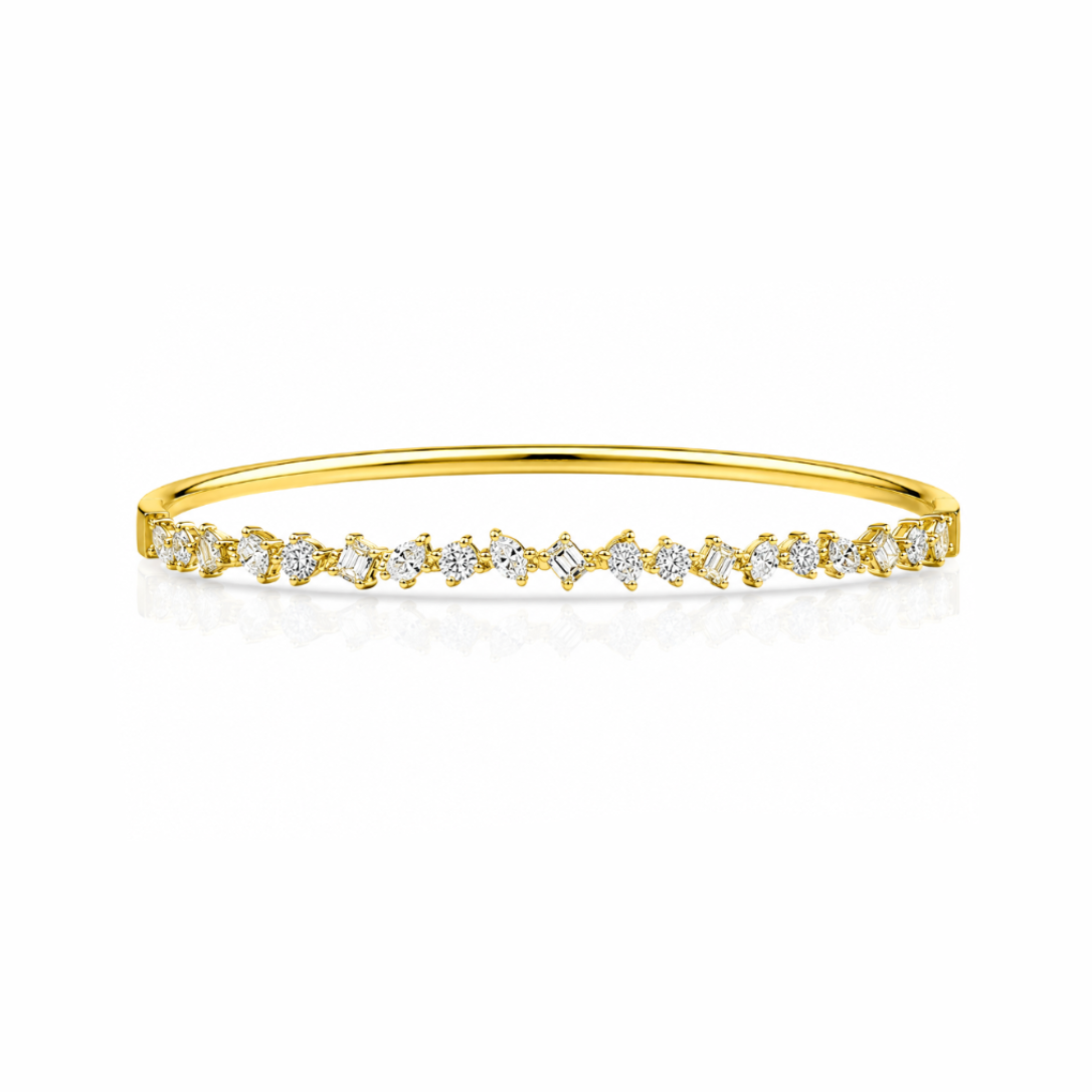 Multishape Diamond Bangle
