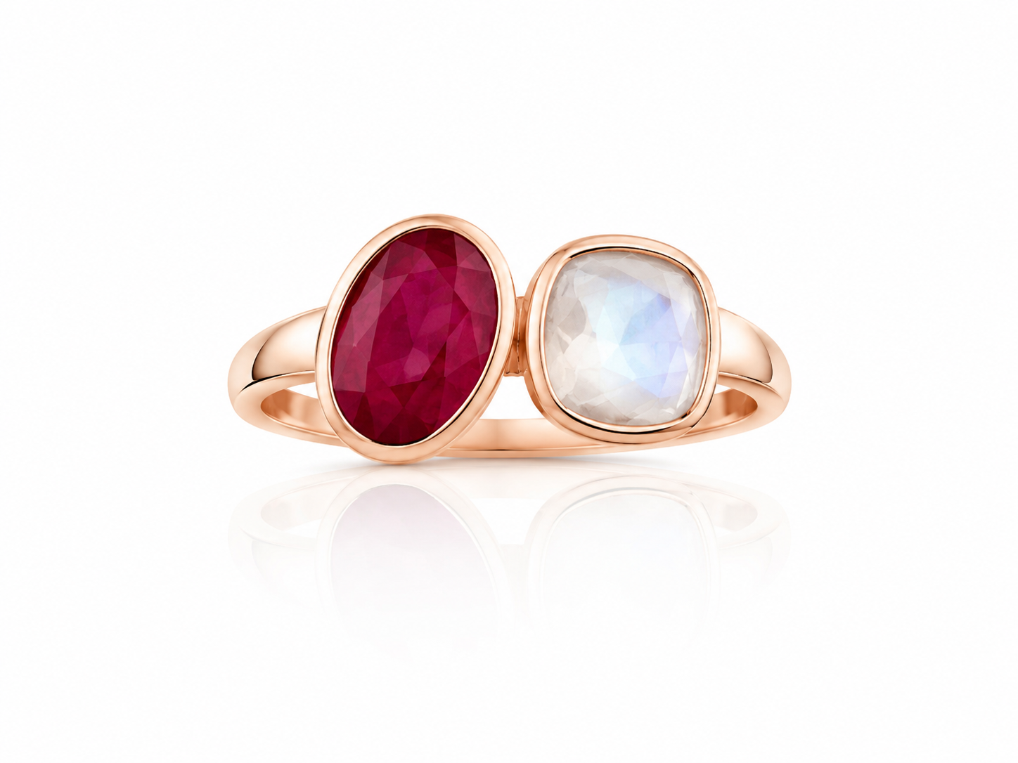 Ruby and Moonstone Ring