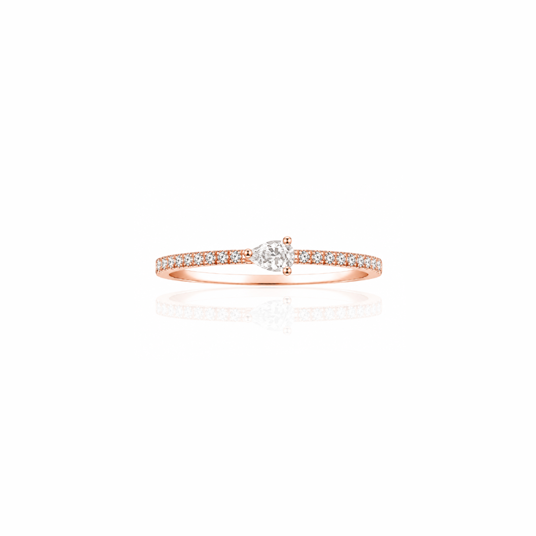 Pear Cut Diamond Band