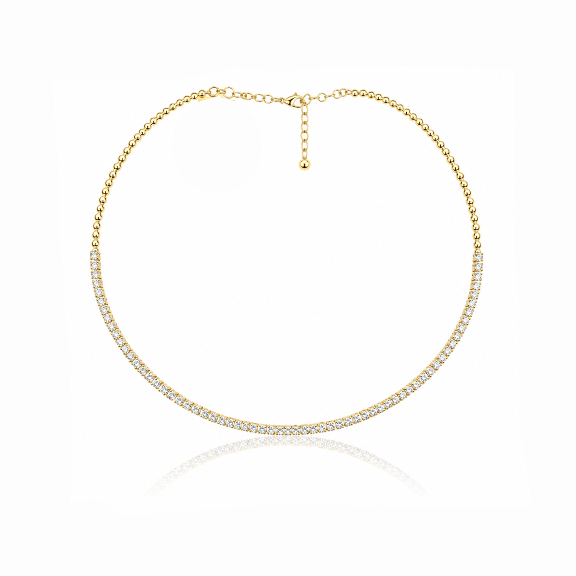 Diamond Beaded Tennis Choker