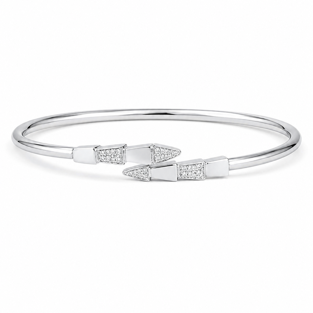 Diamond Arrow Open Bangle