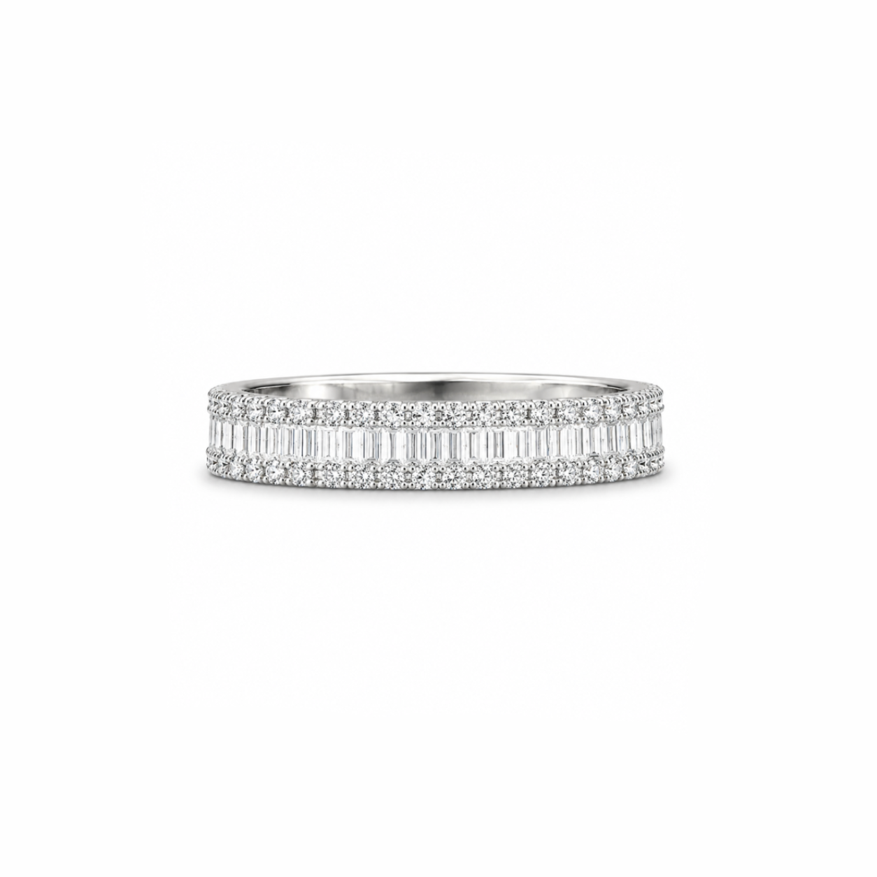 Baguette & Pavé Diamond Band