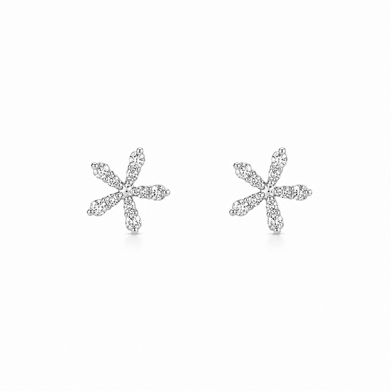 Diamond Starburst Stud Earrings