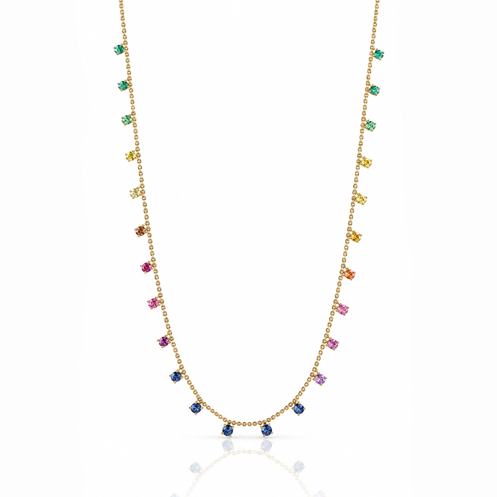 Rainbow Drop Ball Chain