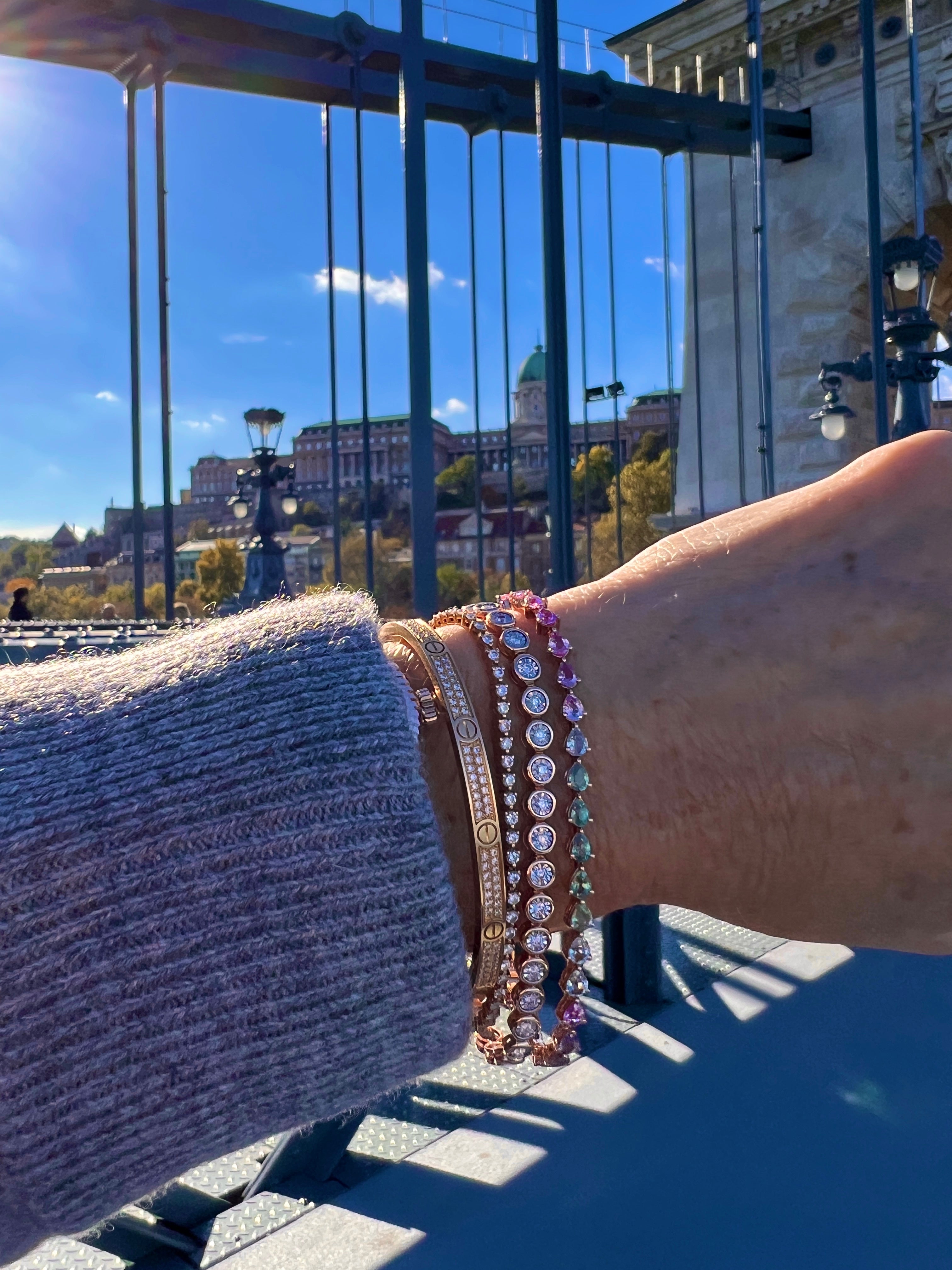 Bezel Ilussion Diamond Tennis Bracelet