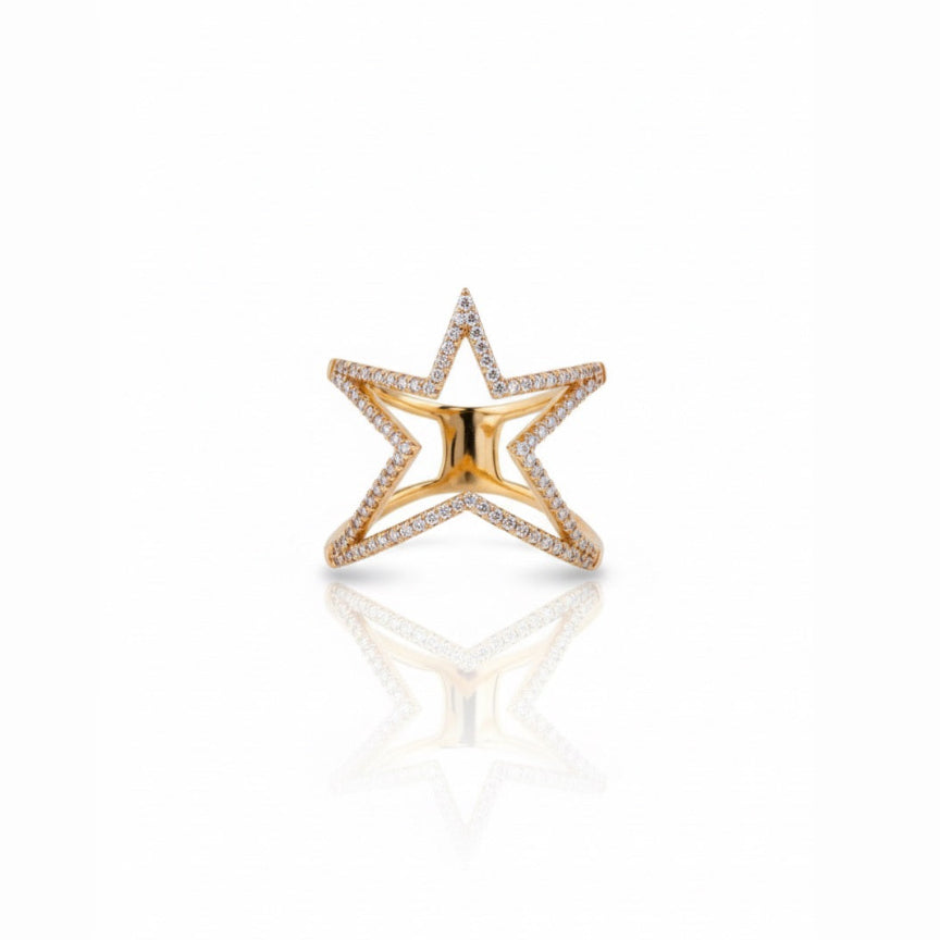 Open Star Diamond Ring