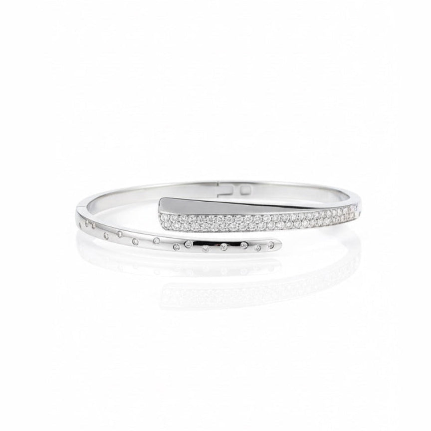 Pave Scattered Coil Bangle