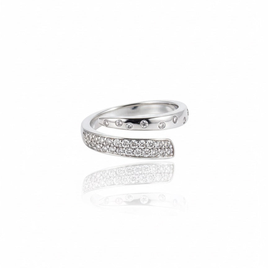 Pavé Scatttered Coil Ring