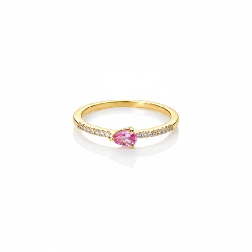 Pear Cut Stackable Ring