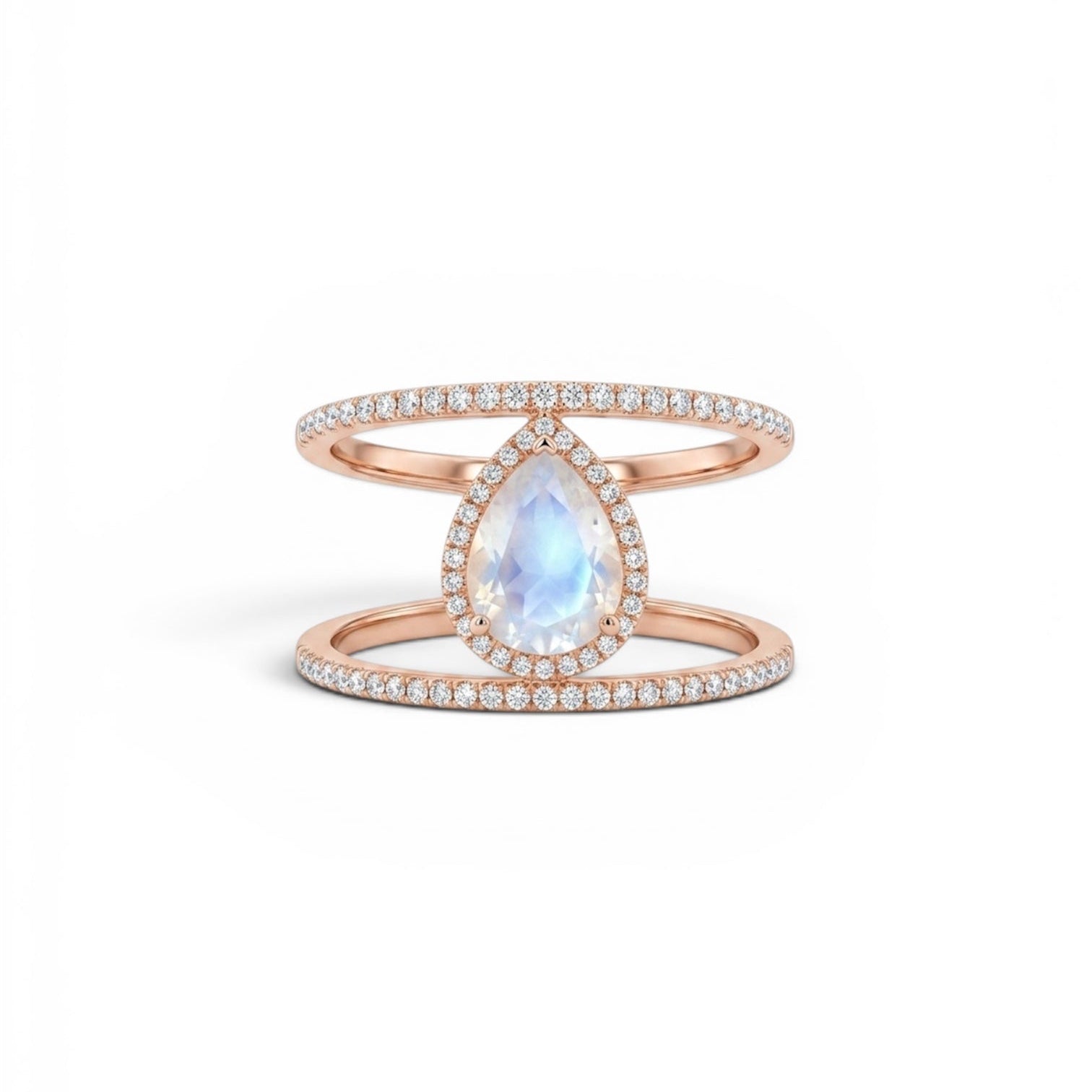 Pear Moonstone Ring