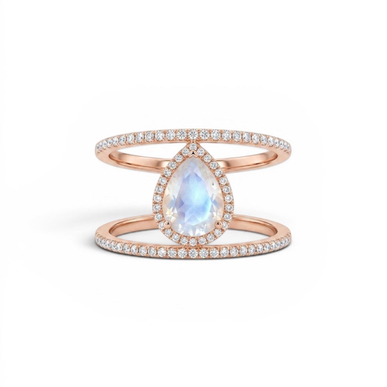 Pear Moonstone Ring