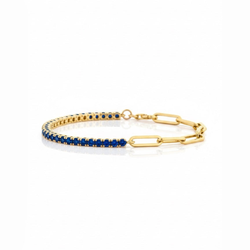 Half Tennis Paperclip Bracelet