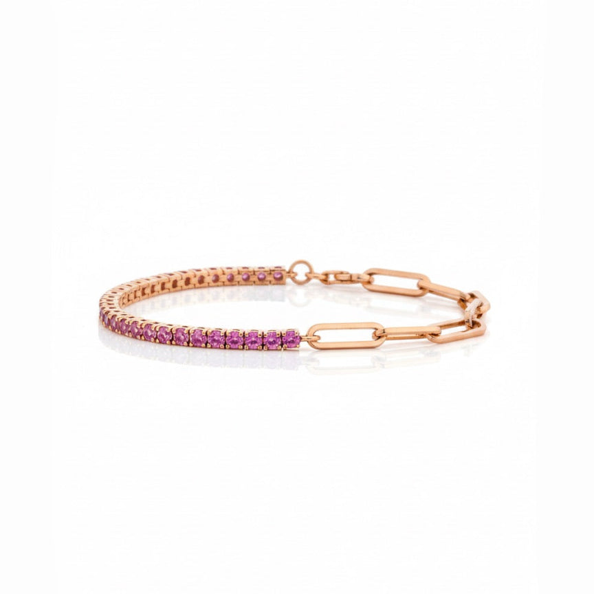 Half Tennis Paperclip Bracelet
