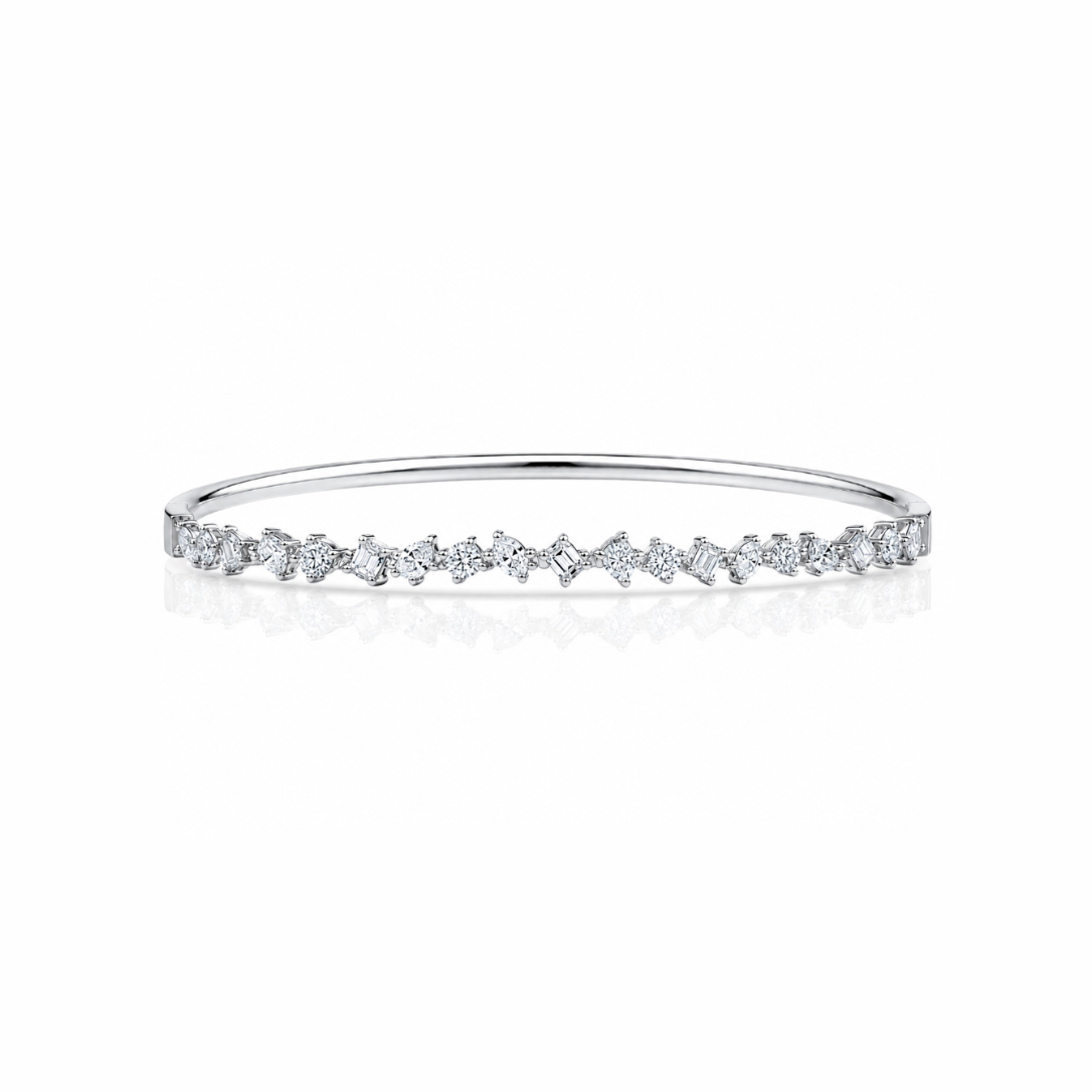 Multishape Diamond Bangle