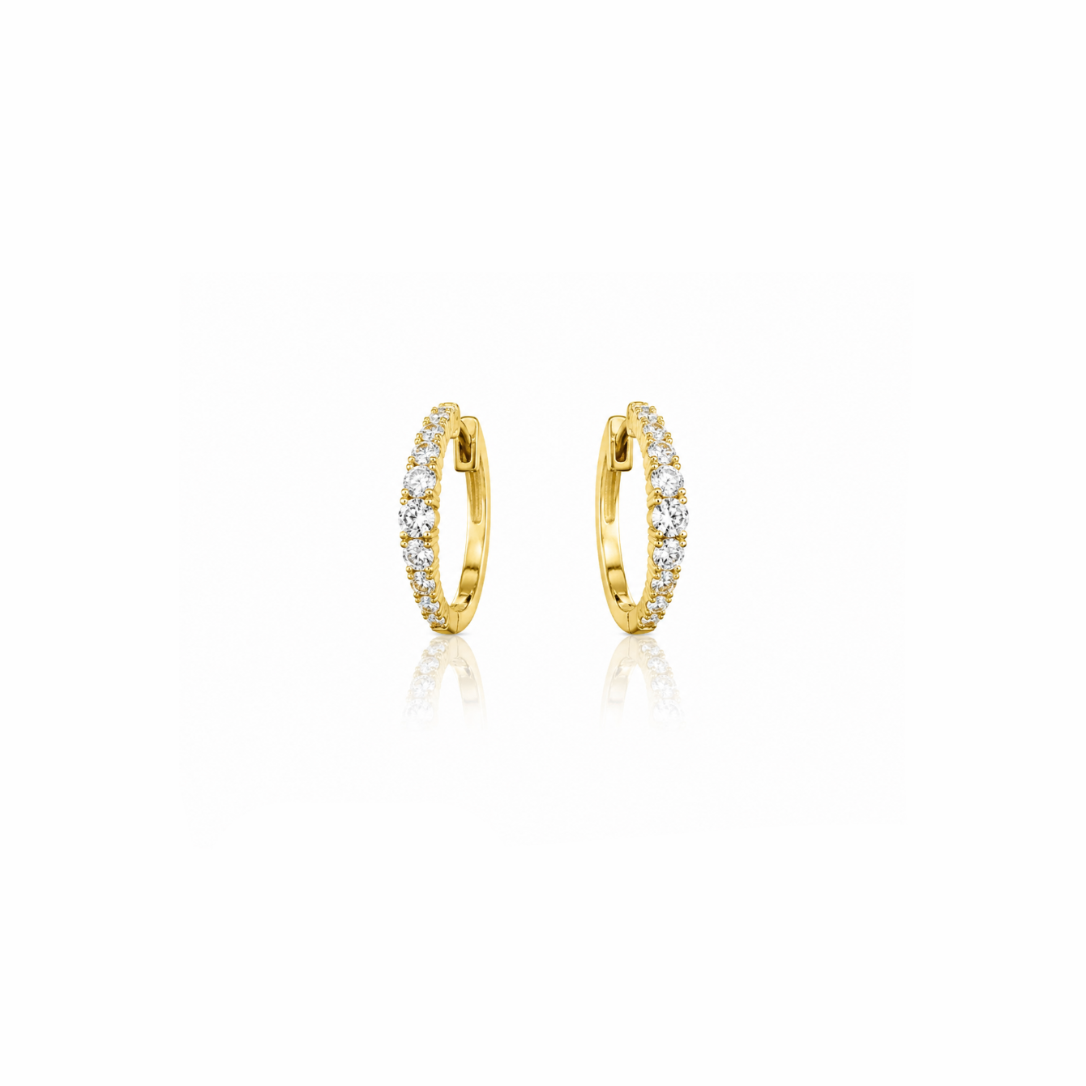 Mini Graded Diamond Hoops