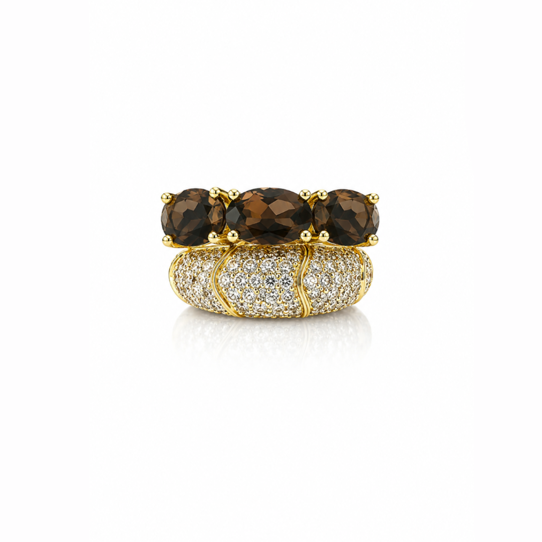 Smokey Topaz Seraphine Ring