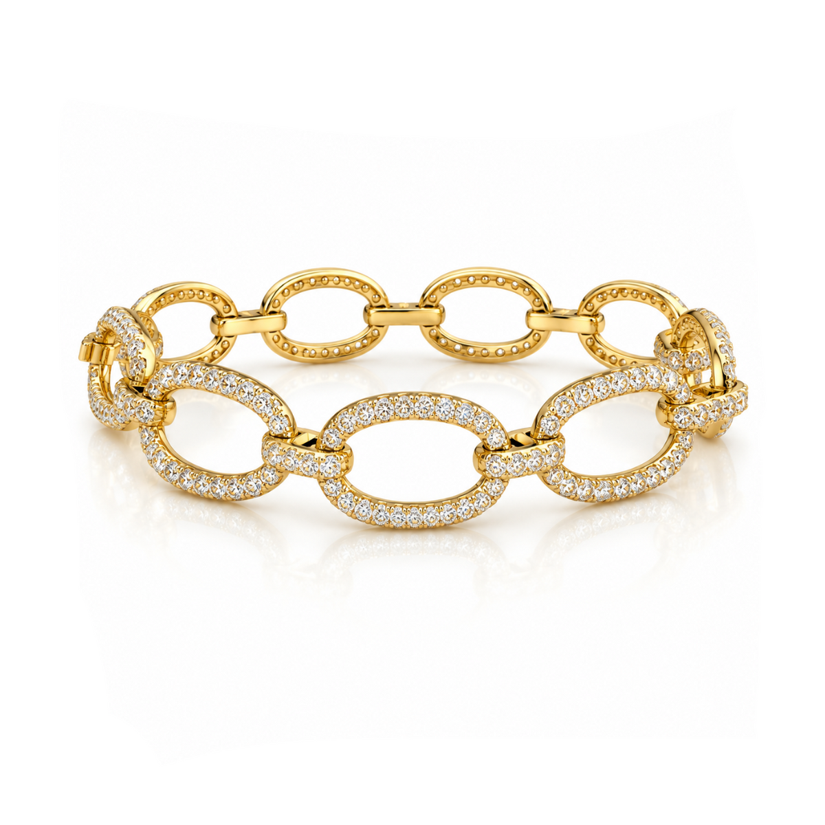 Pavé Oval Link Tennis Bracelet