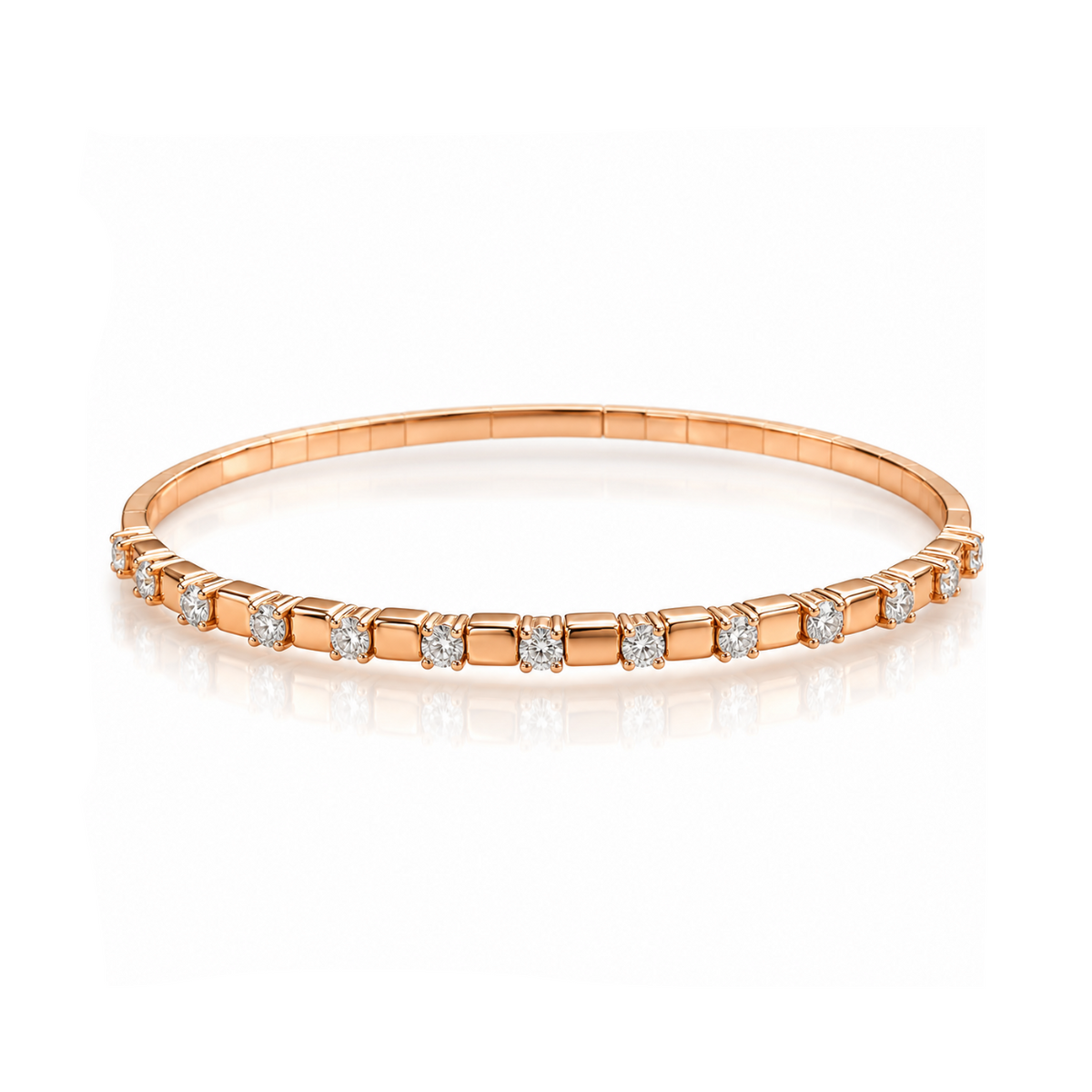 Round Diamond Bangle