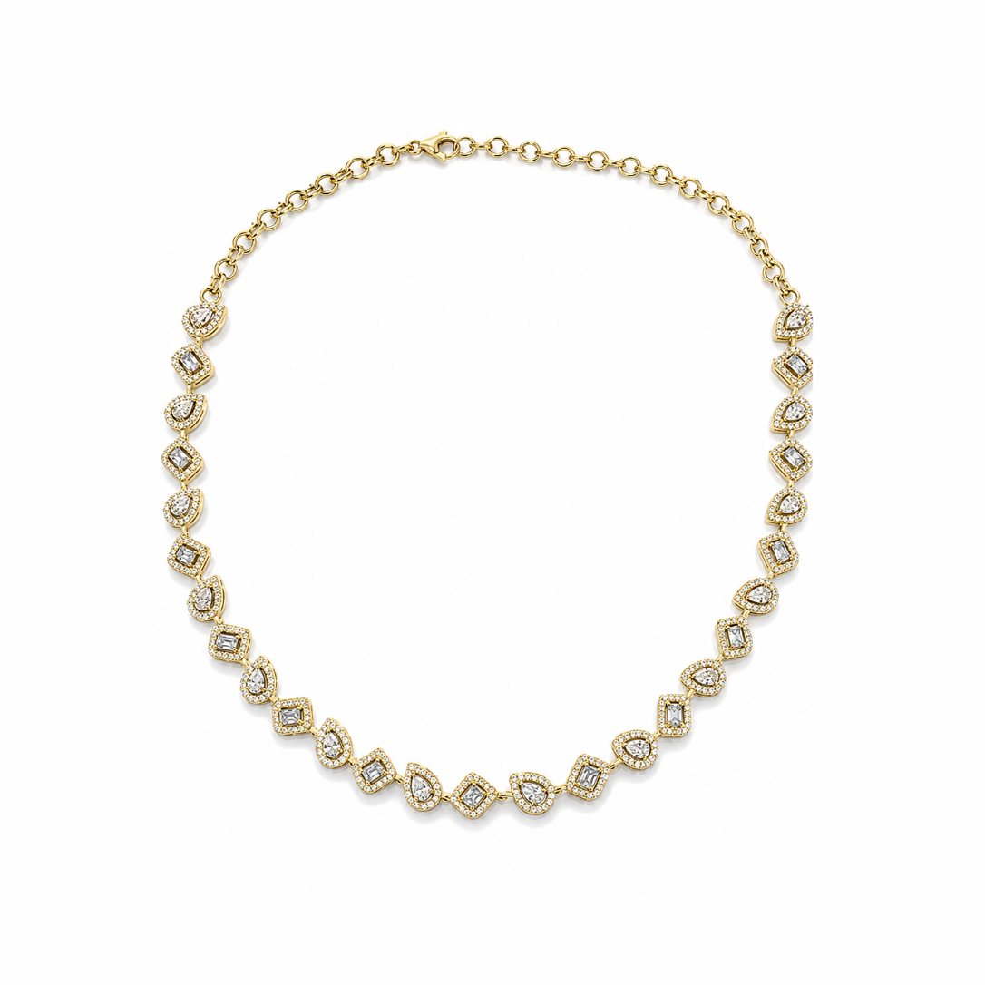Multishape Diamond Choker