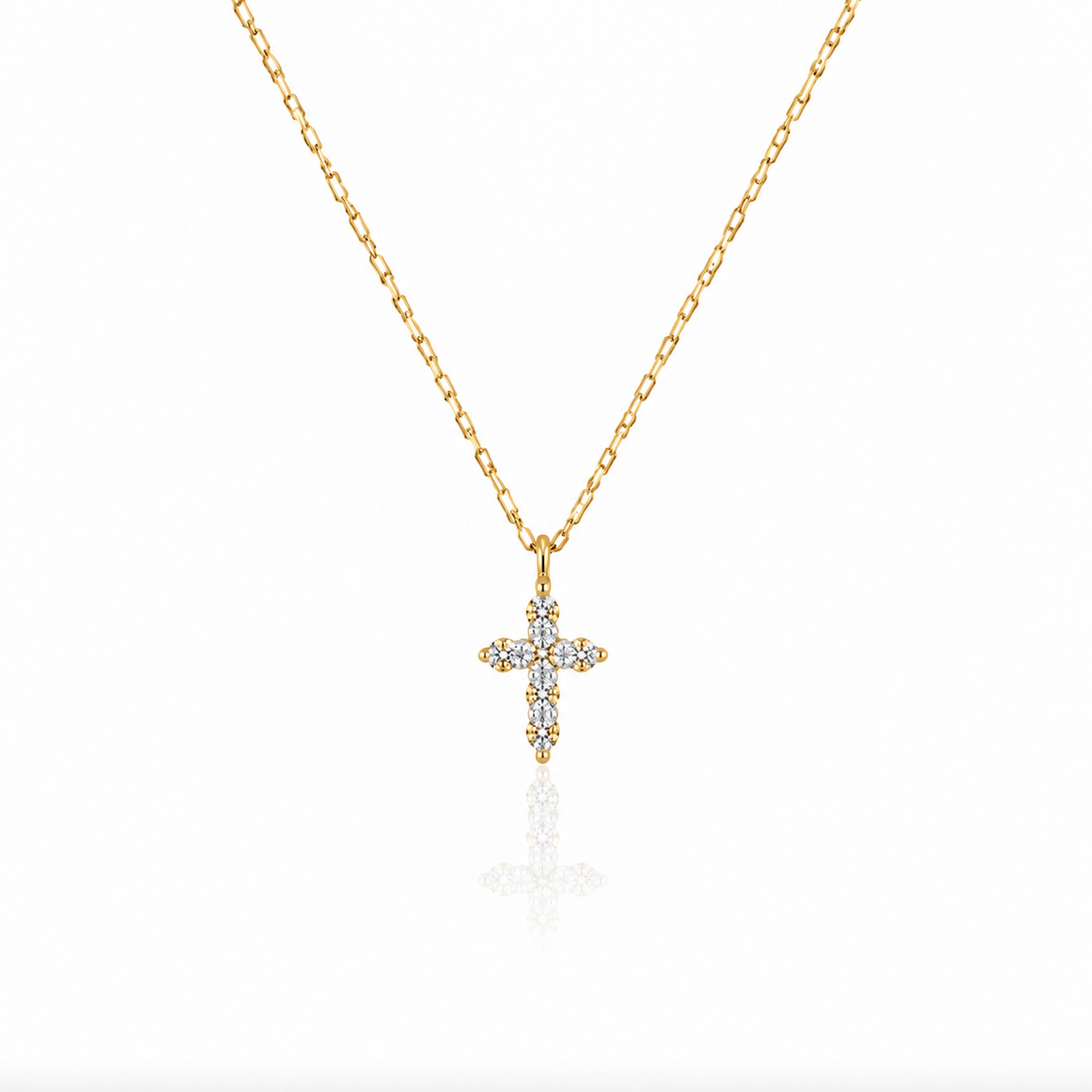 Mini Diamond Cross Necklace