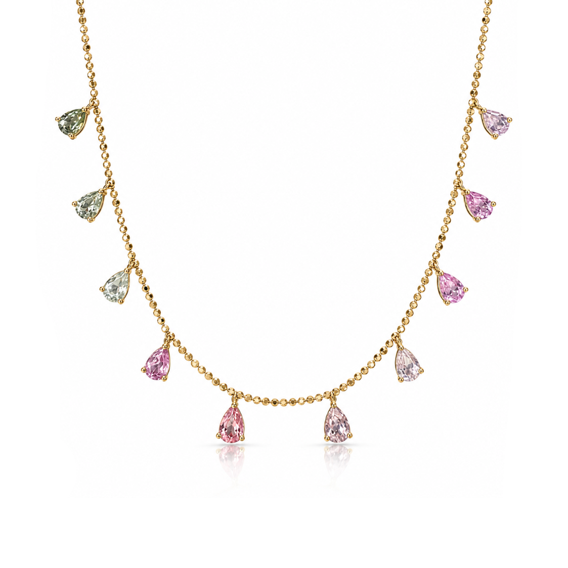 Rainbow Pear Ball Chain
