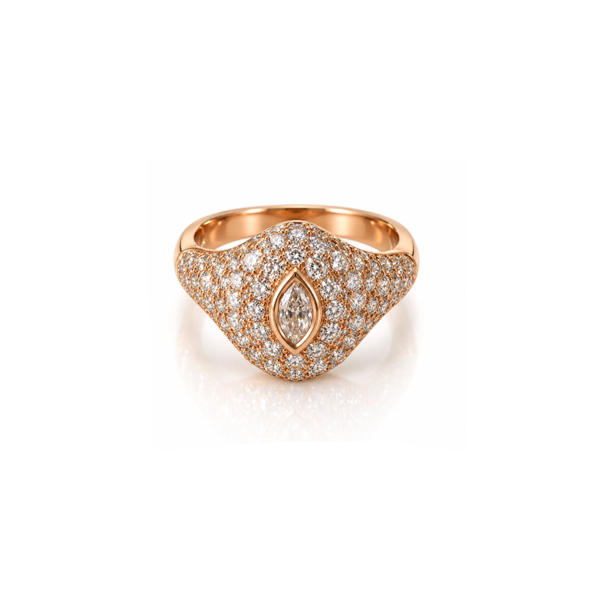 Marquise Chunky Pinky Ring