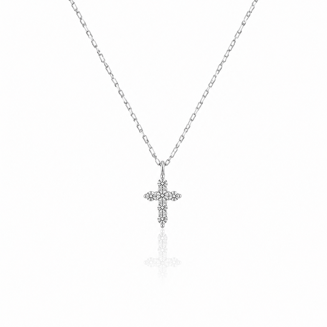 Mini Diamond Cross Necklace